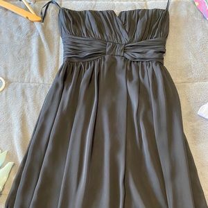 Black strapless dress